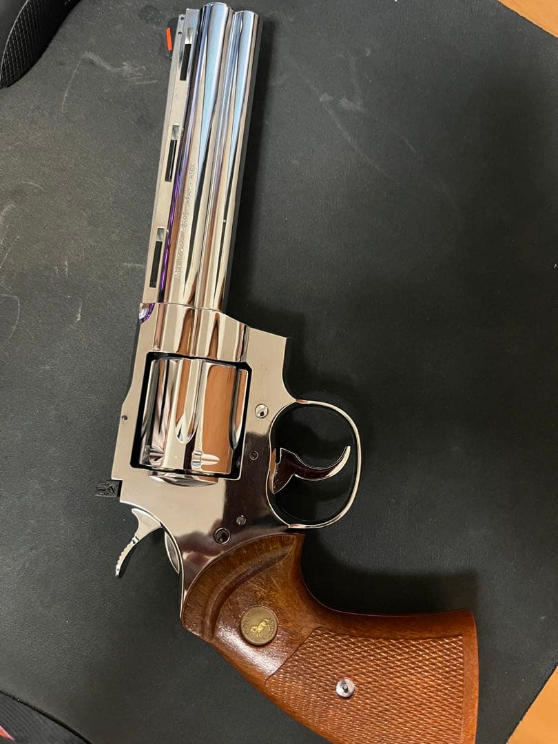 タナカ　ガスリボルバー メッキ　6インチ　箱、付属品なし