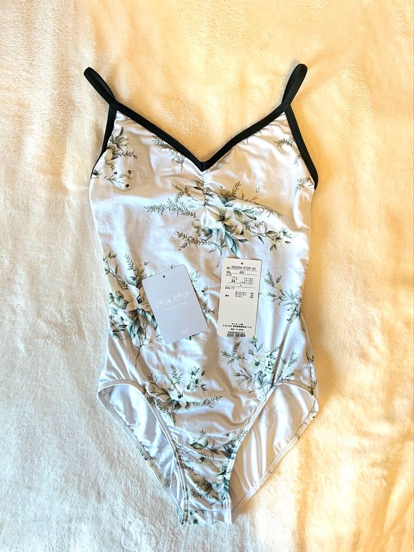 チャコットChacottキャミソールオレオタードS グリーンプリント