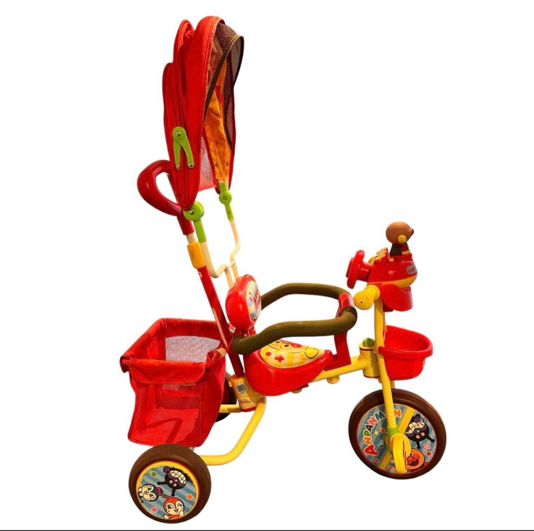 アンパンマン デラックスII三輪車 サンシェード&足置きステップボード付