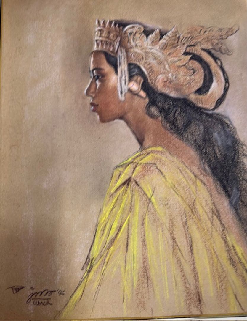 チョーク肖像画 1996年制作