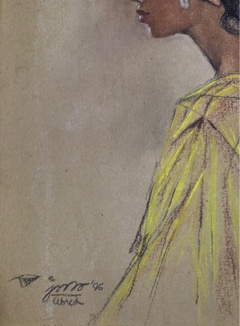 チョーク肖像画 1996年制作