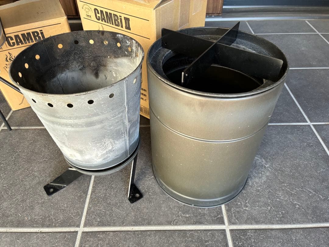 尾上製作所の焚き火台「CAMBi」と「CAMBi Ⅱ」のセット+オマケ