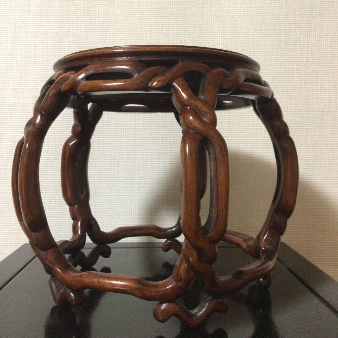 唐木の五足花台