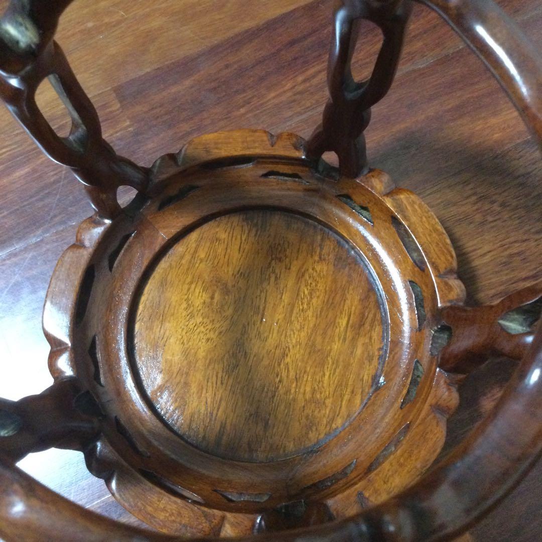 唐木の五足花台