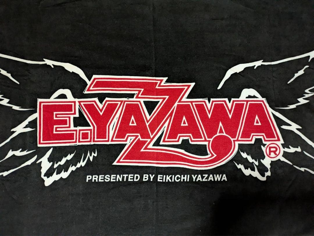 矢沢永吉SBTスペシャルビーチタオル　E.YAZAWA 黒いタオル 翼のロゴ付き