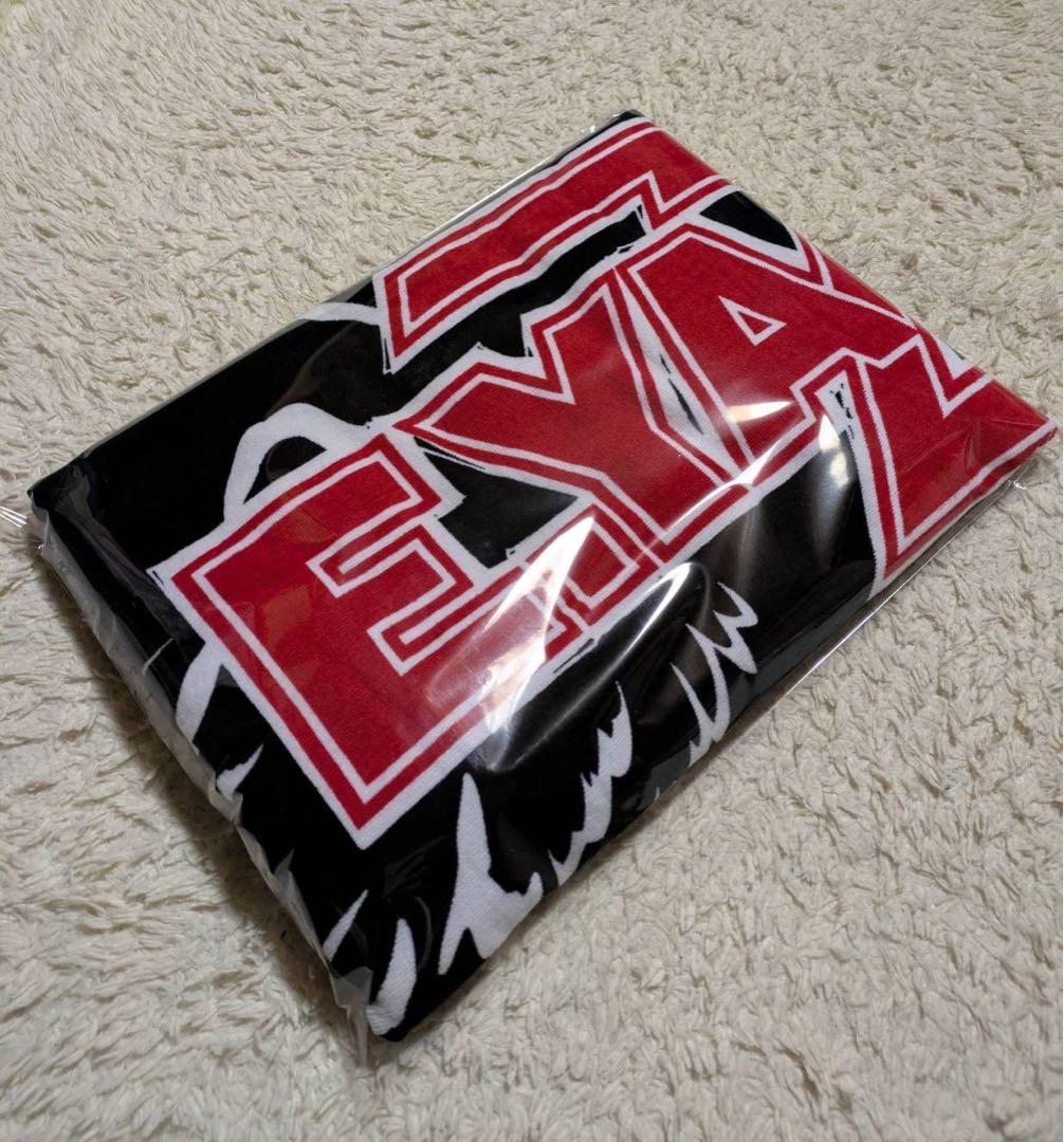 矢沢永吉SBTスペシャルビーチタオル　E.YAZAWA 黒いタオル 翼のロゴ付き