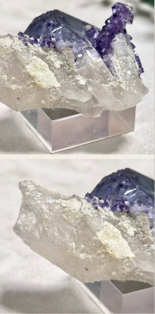 ◆【D018】針状鉱物入りフローライト ヤオガンシャン Aタイプ 原石 鉱物標本