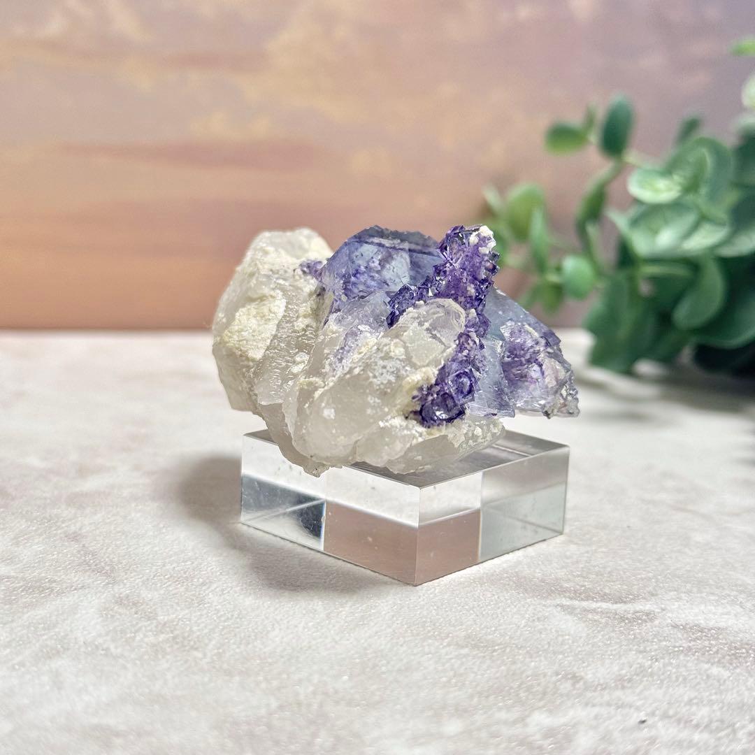 ◆【D018】針状鉱物入りフローライト ヤオガンシャン Aタイプ 原石 鉱物標本