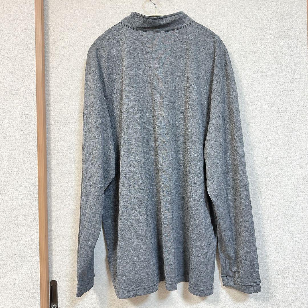 adidas 長袖ウェア 【2XL】 グレー ブラック ハーフジップ ハイネック