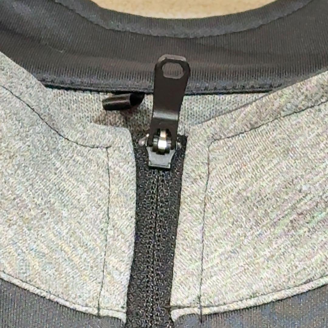 adidas 長袖ウェア 【2XL】 グレー ブラック ハーフジップ ハイネック