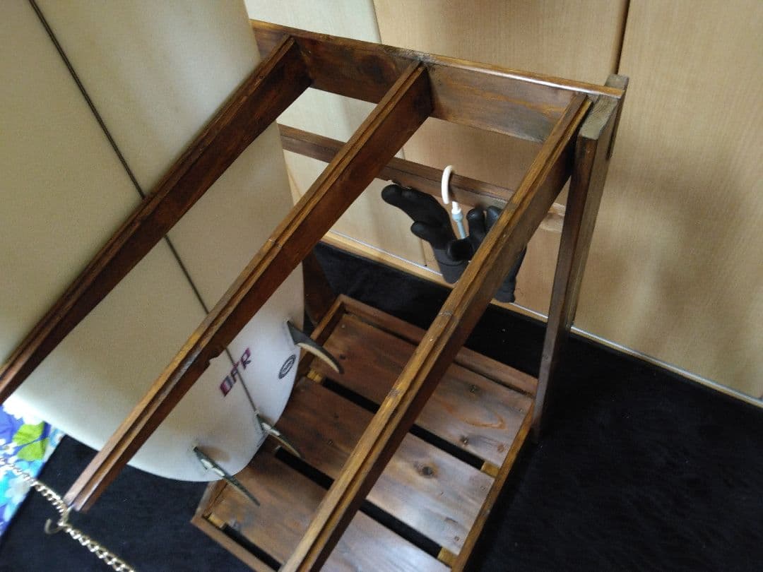 no59ヴィンテージ風　サ－フボードラック　ボードスタンド　鹿島～大洗手渡し