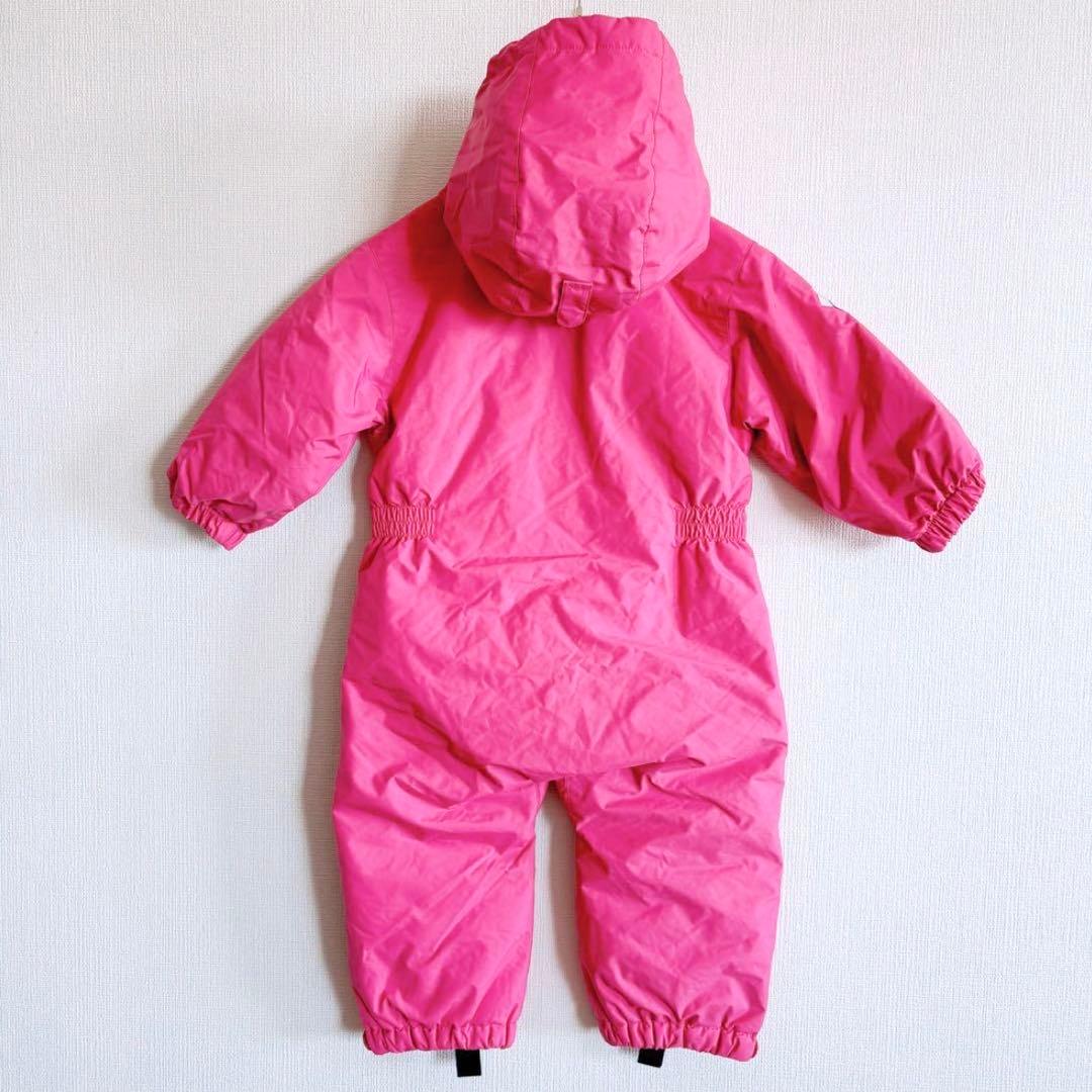 極美品　ベビー　80 パウダーカバーオール　スノーウェア ピンク モンベル