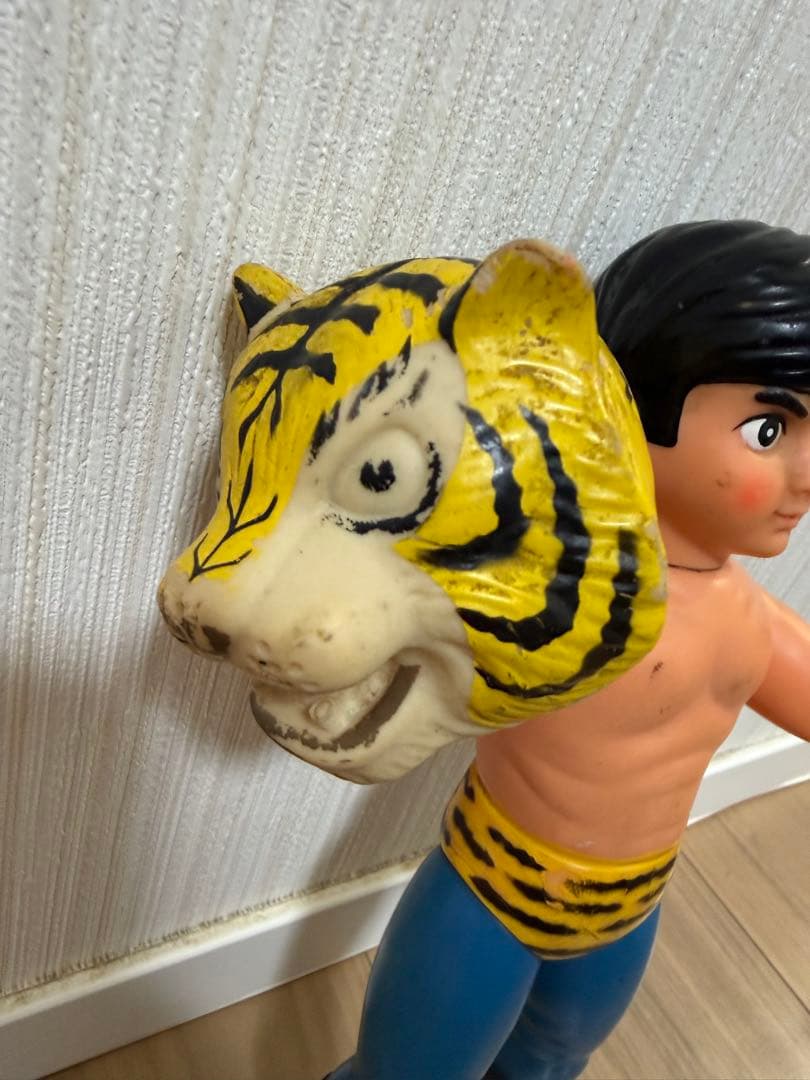 当時物　中嶋製作所　タイガーマスク　ソフビ　面取れ