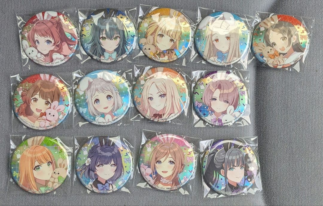 学園アイドルマスター　GiGOキャンペーン　オーロラ箔押し缶バッジコンプセット