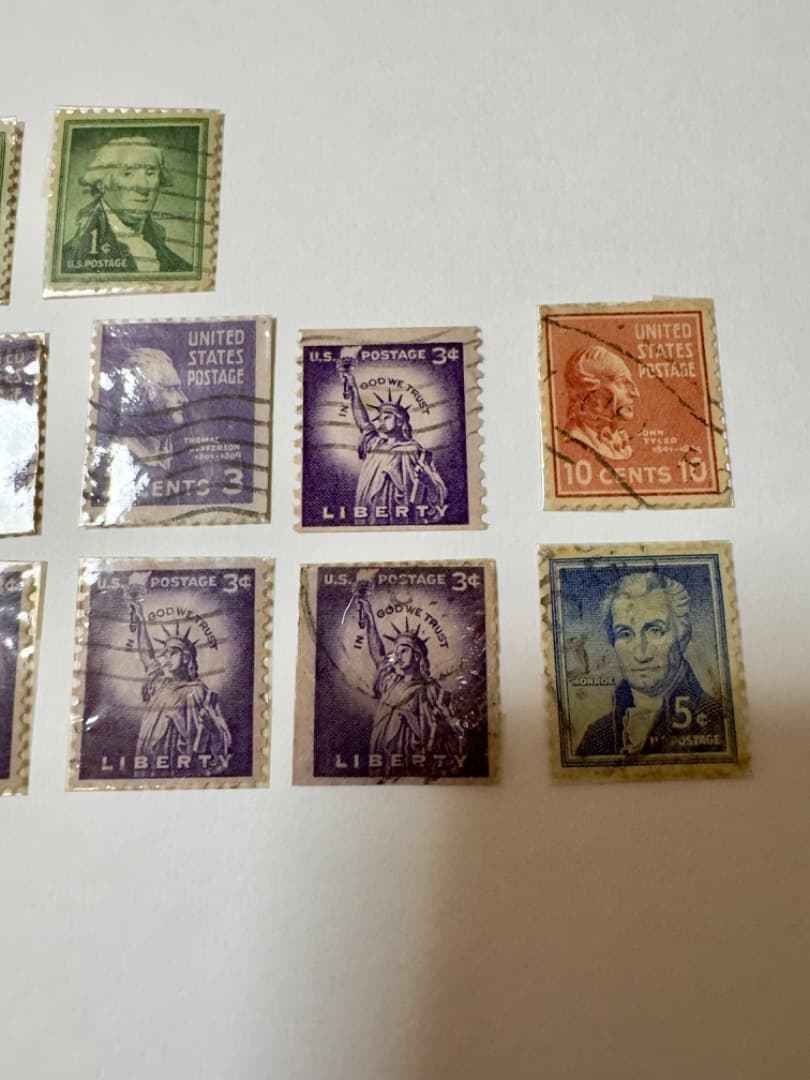 古い アメリカ 切手 18 枚