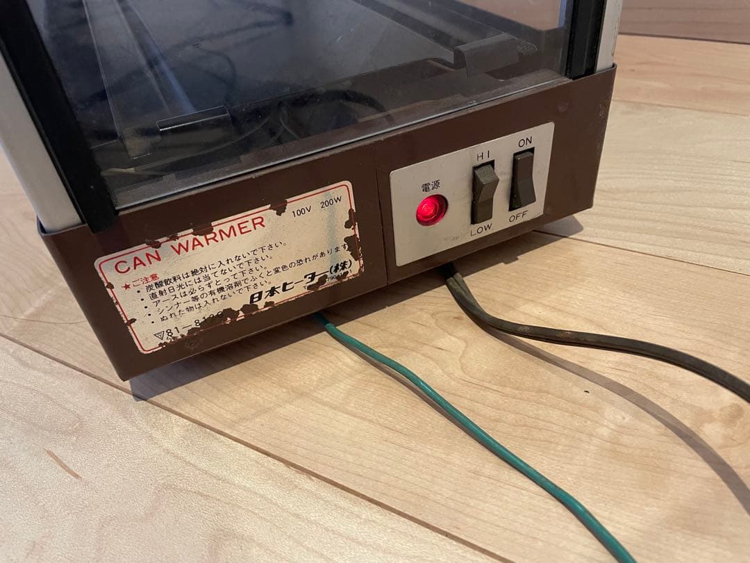 昭和レトロ　ポッカコーヒー　カンウォーマー　アンティーク　ショーケース　店舗用品