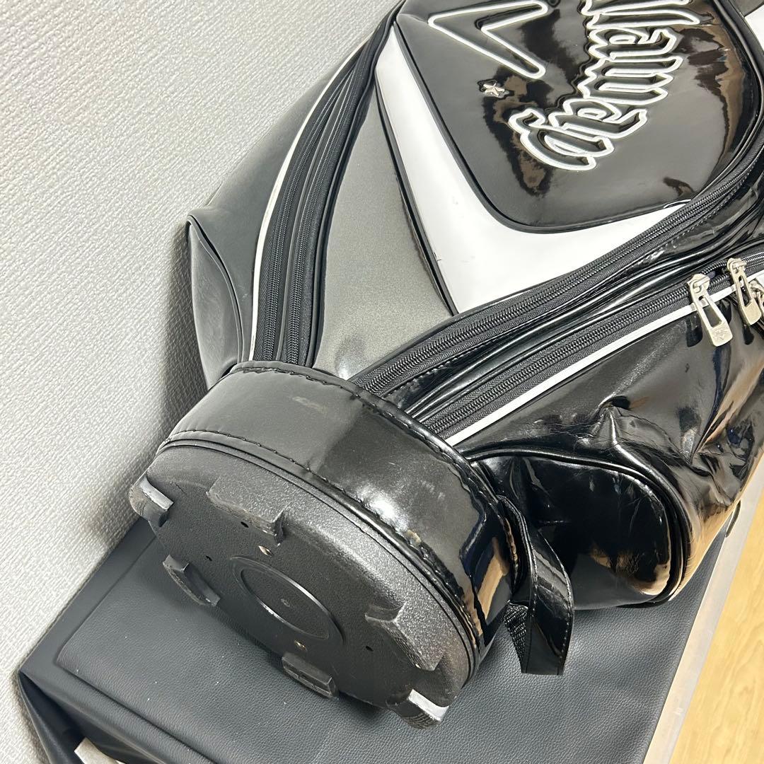 キャロウェイ　キャディバッグ　ブラック×ホワイト　エナメル　9.5型