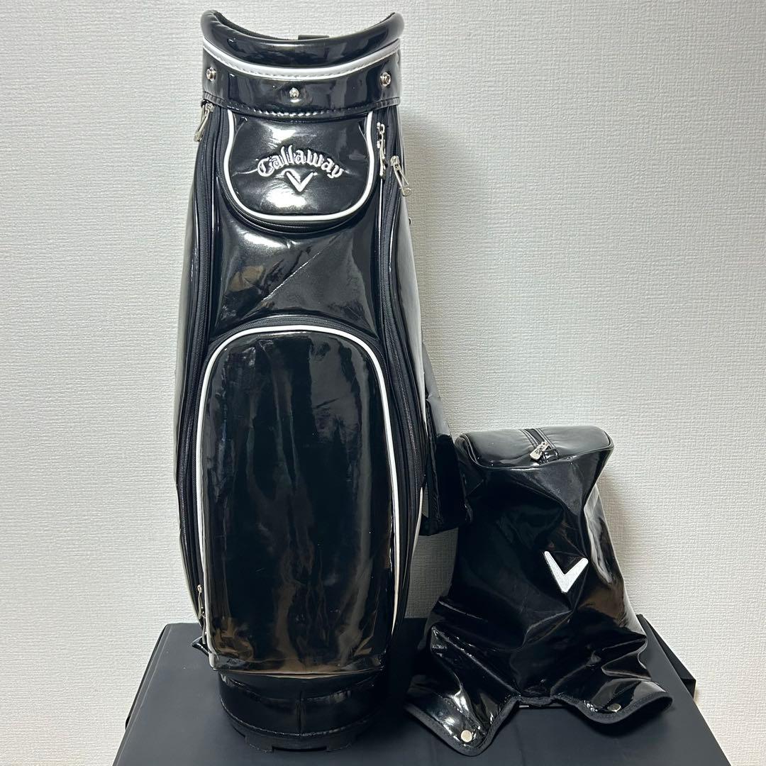 キャロウェイ　キャディバッグ　ブラック×ホワイト　エナメル　9.5型