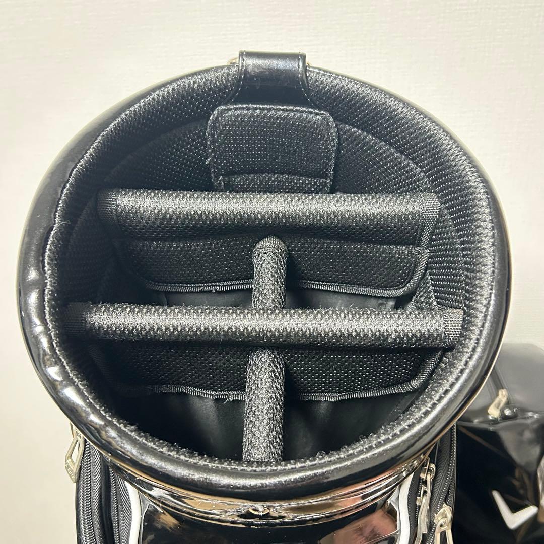 キャロウェイ　キャディバッグ　ブラック×ホワイト　エナメル　9.5型