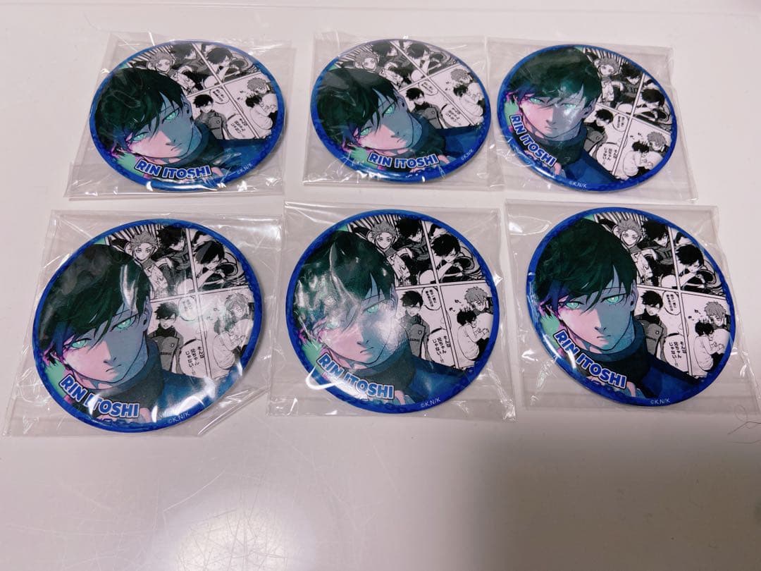 ブルーロック　糸師凛　プリンセスカフェ　缶バッジ　原作イラスト　セット