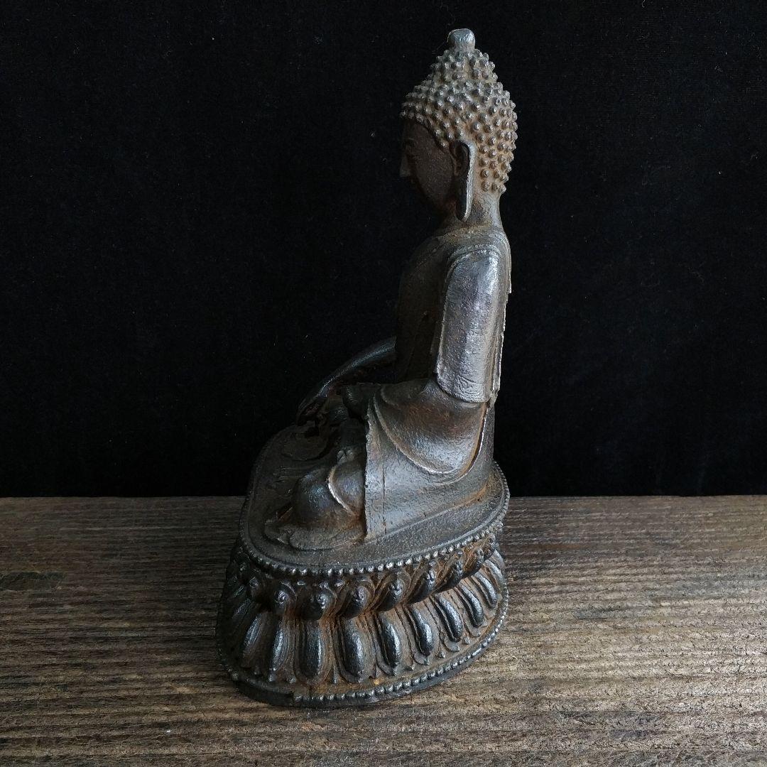 鉄器 鉄仏 釈迦牟尼坐像 工芸品 美術品 置物
