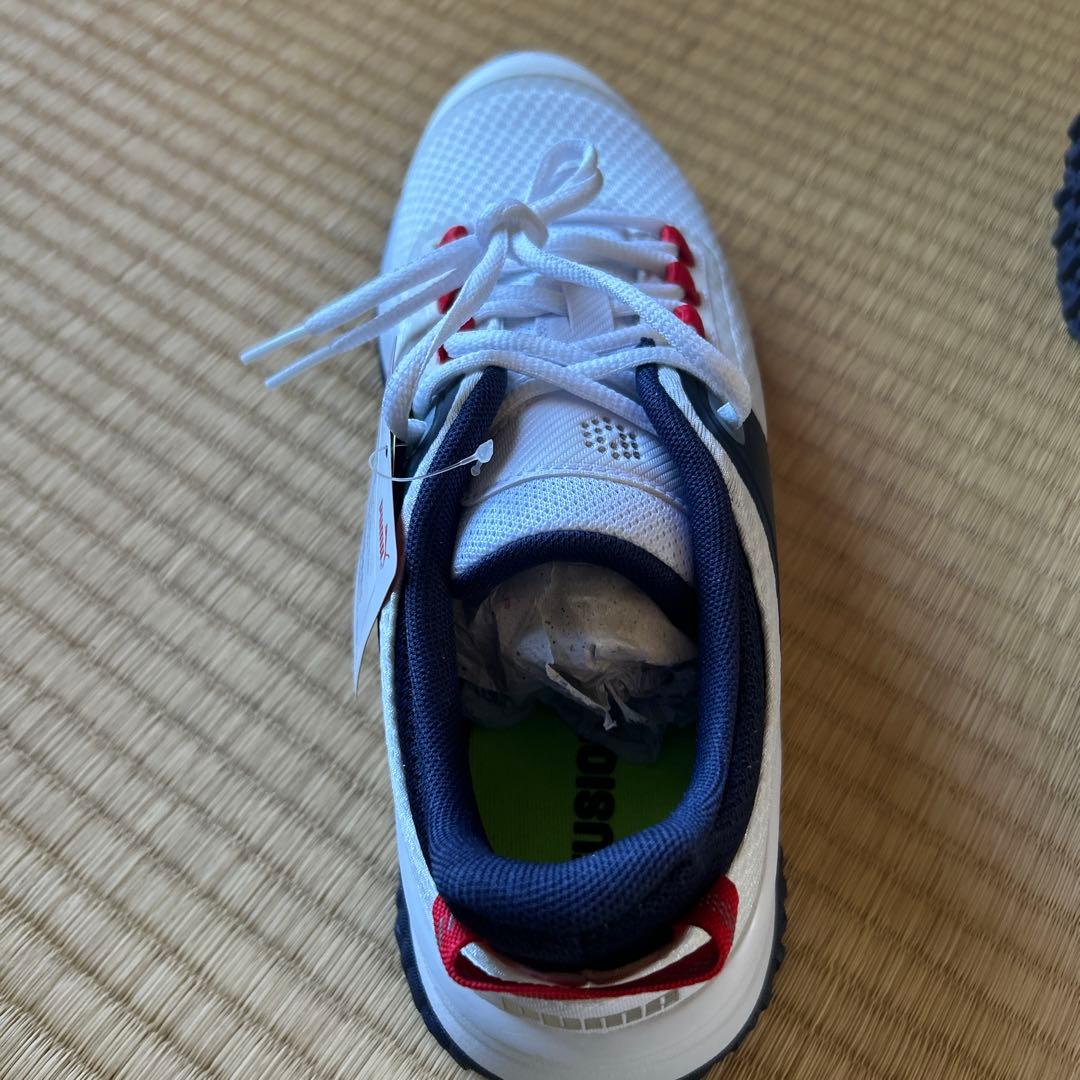 PUMA ゴルフシューズ メンズ ホワイト/ネイビー/レッド