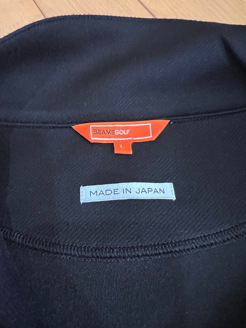 ビームスゴルフ　ハーフジップ ダンボールニット プルオーバー黒L