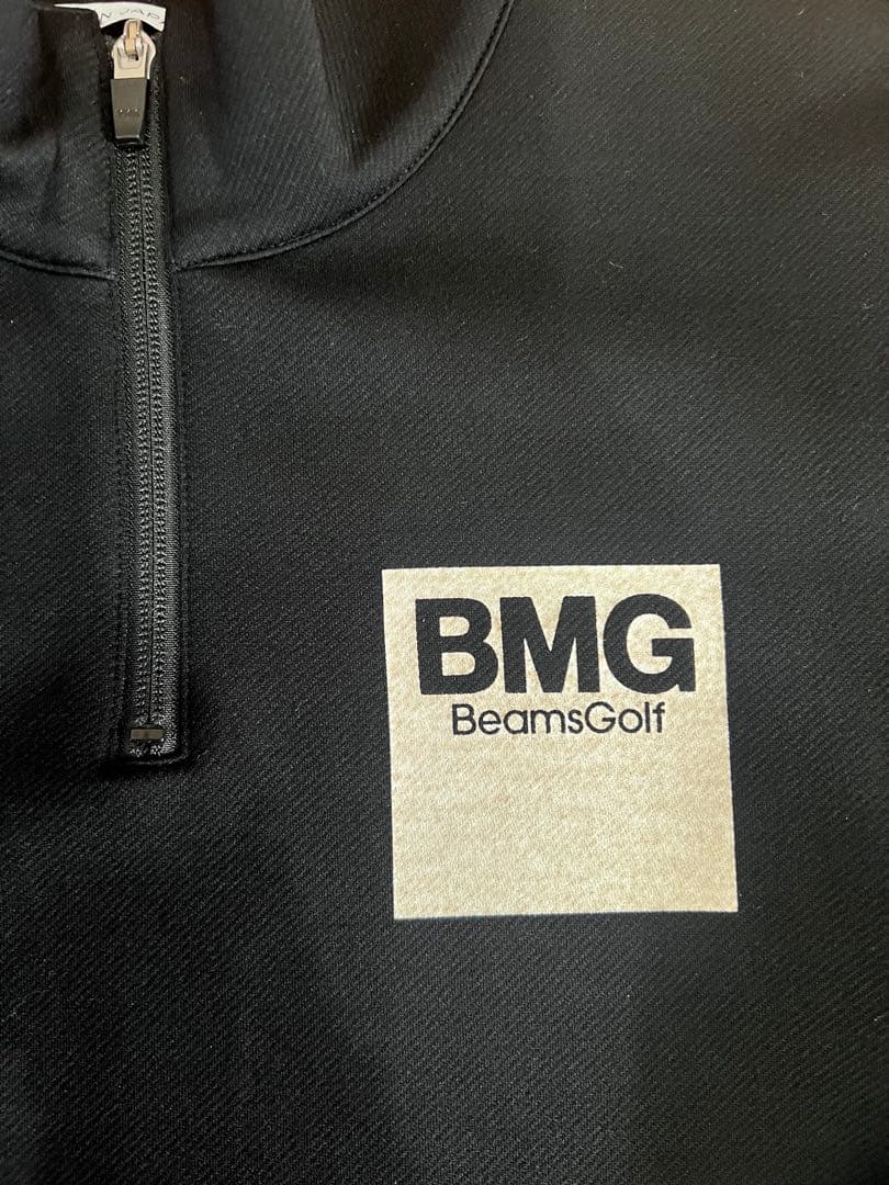 ビームスゴルフ　ハーフジップ ダンボールニット プルオーバー黒L