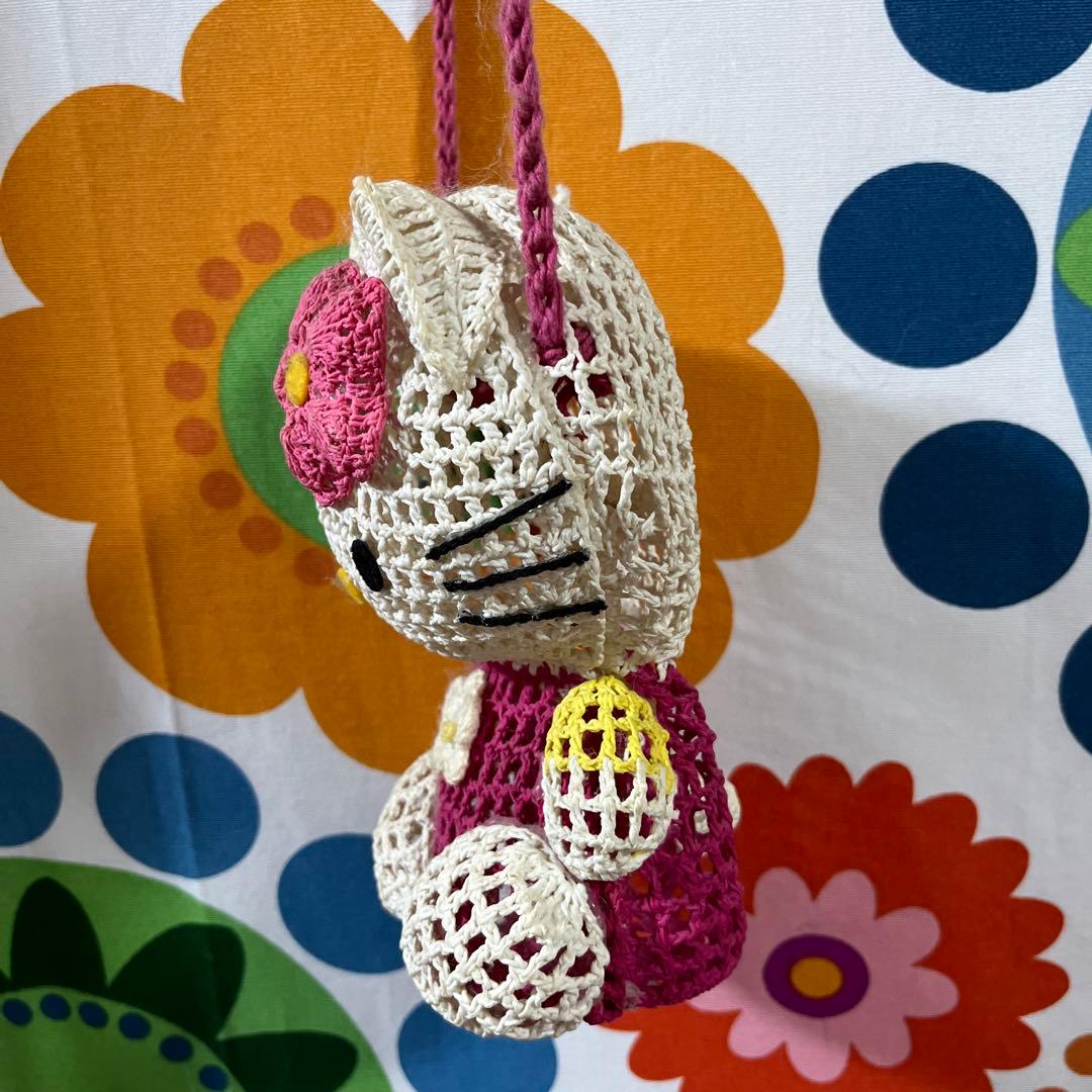 ハローキティ　キティちゃん　ショルダーバッグ　ポーチ　レトロ　手編み風