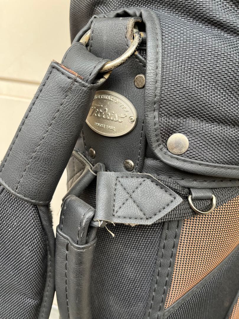 激レア！Titleist　タイトリストキャディーバッグ　布製　フードカバー付属