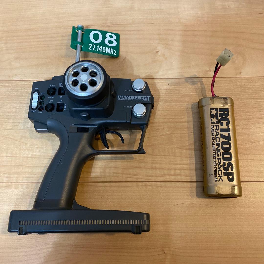 タミヤ ラジコン TT01 シャーシ アンプ サーボ モーター 受信機 セット