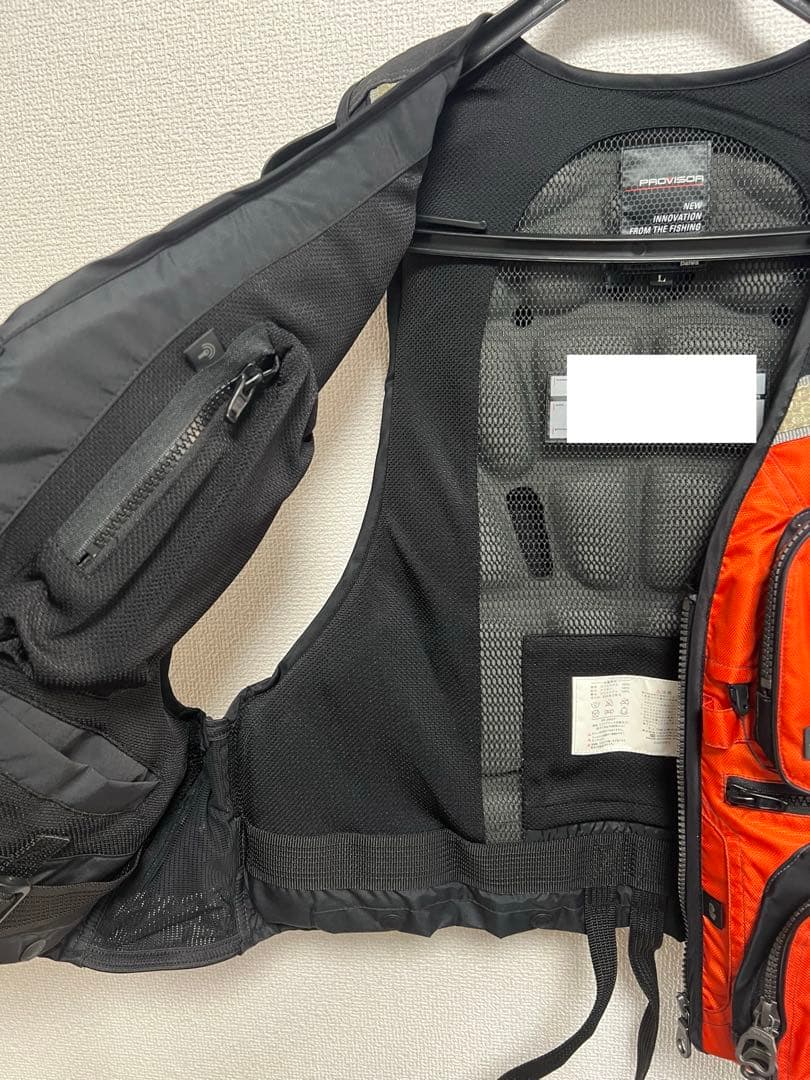 ダイワ PROVISOR フィッシング用 ライフジャケット 黒×オレンジ