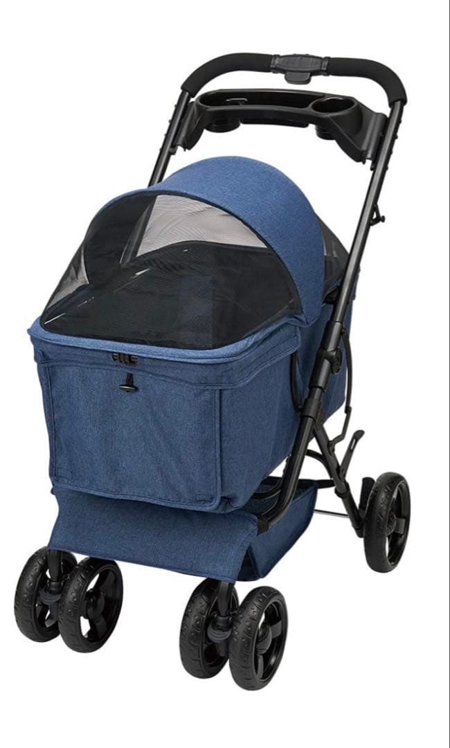 未使用超美品マルカン おでかけカート 多頭用 BIG ブルー