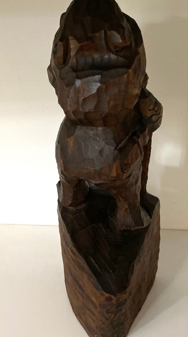 木彫り　アイヌ　ビッキ作