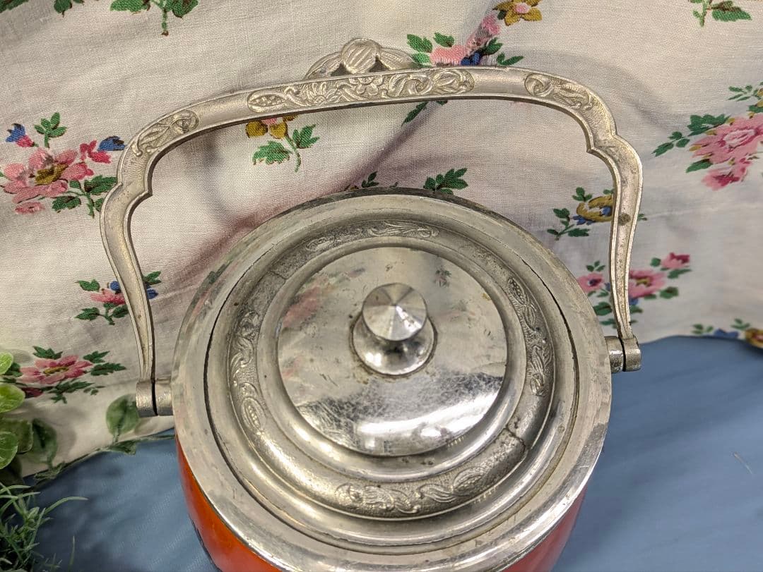 イギリス アンティーク ガラス製 ビスケットバレル