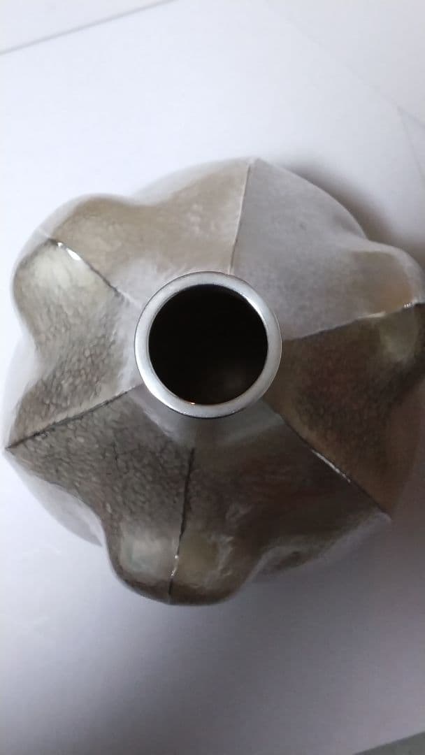 有名 彫刻家 遠藤 兆映作 純銀 花瓶