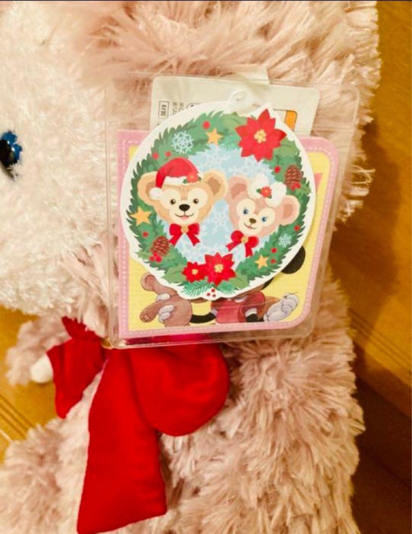 ♡ダッフィー＆シェリーメイ♡クリスマス♡Mサイズのぬいぐるみ♡タグ、値札付き♡