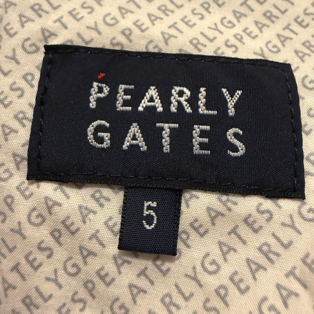 人気デザイン　パーリーゲイツ　パンツ　L〜XL相当 紺　黒　サイドライン　5