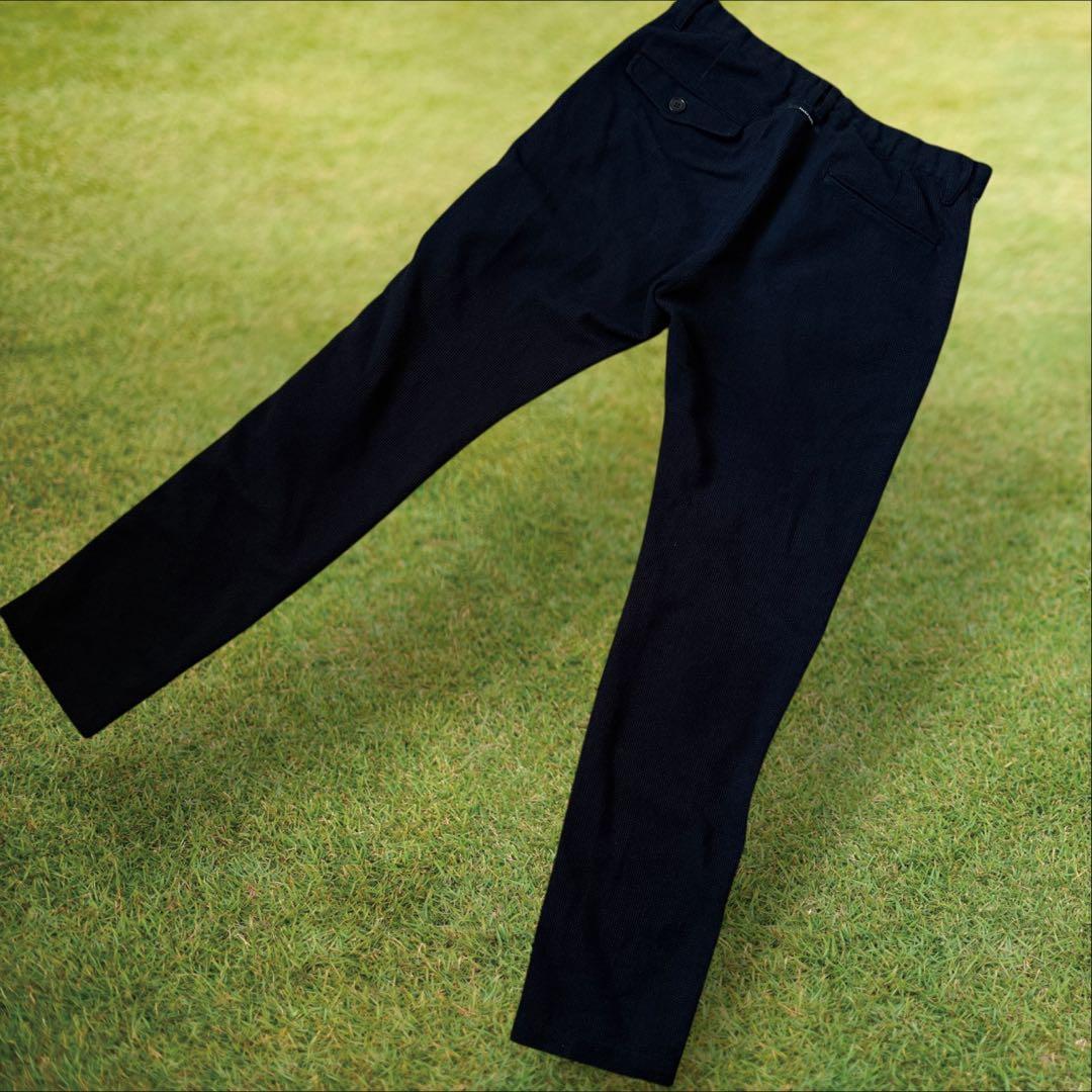 人気デザイン　パーリーゲイツ　パンツ　L〜XL相当 紺　黒　サイドライン　5