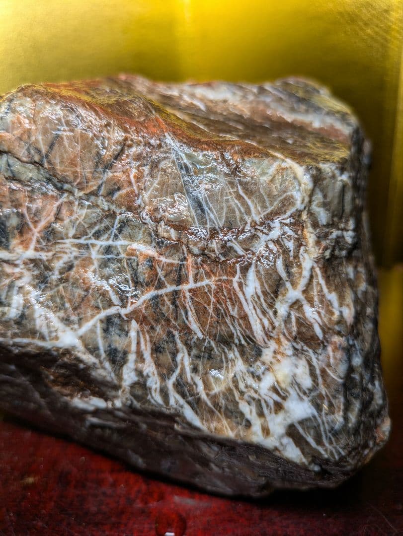 赤石 原石 5色混在 約2,4kg 天然石 未加工 鑑賞用 水石 希少 レア