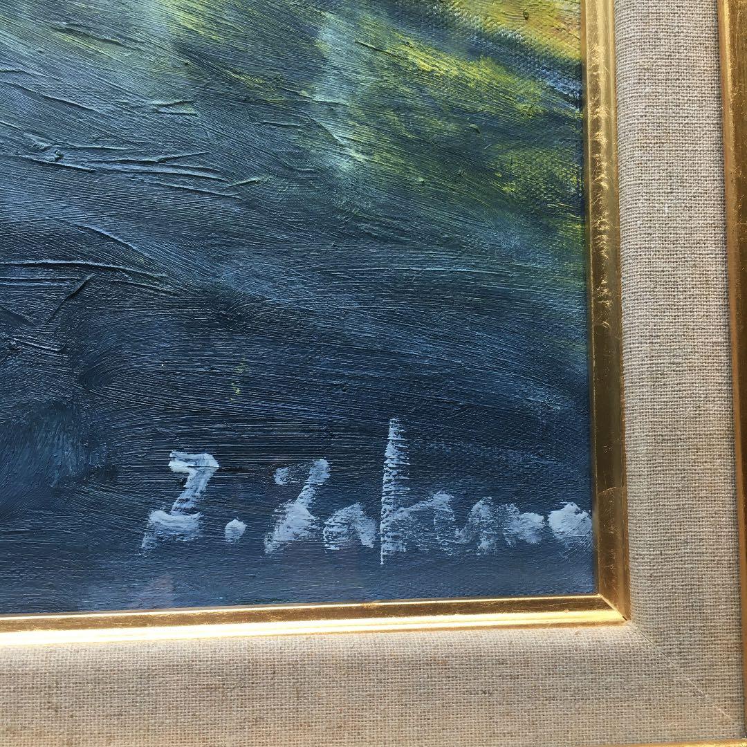 田中拓馬　8号油絵　イタリア製額付き