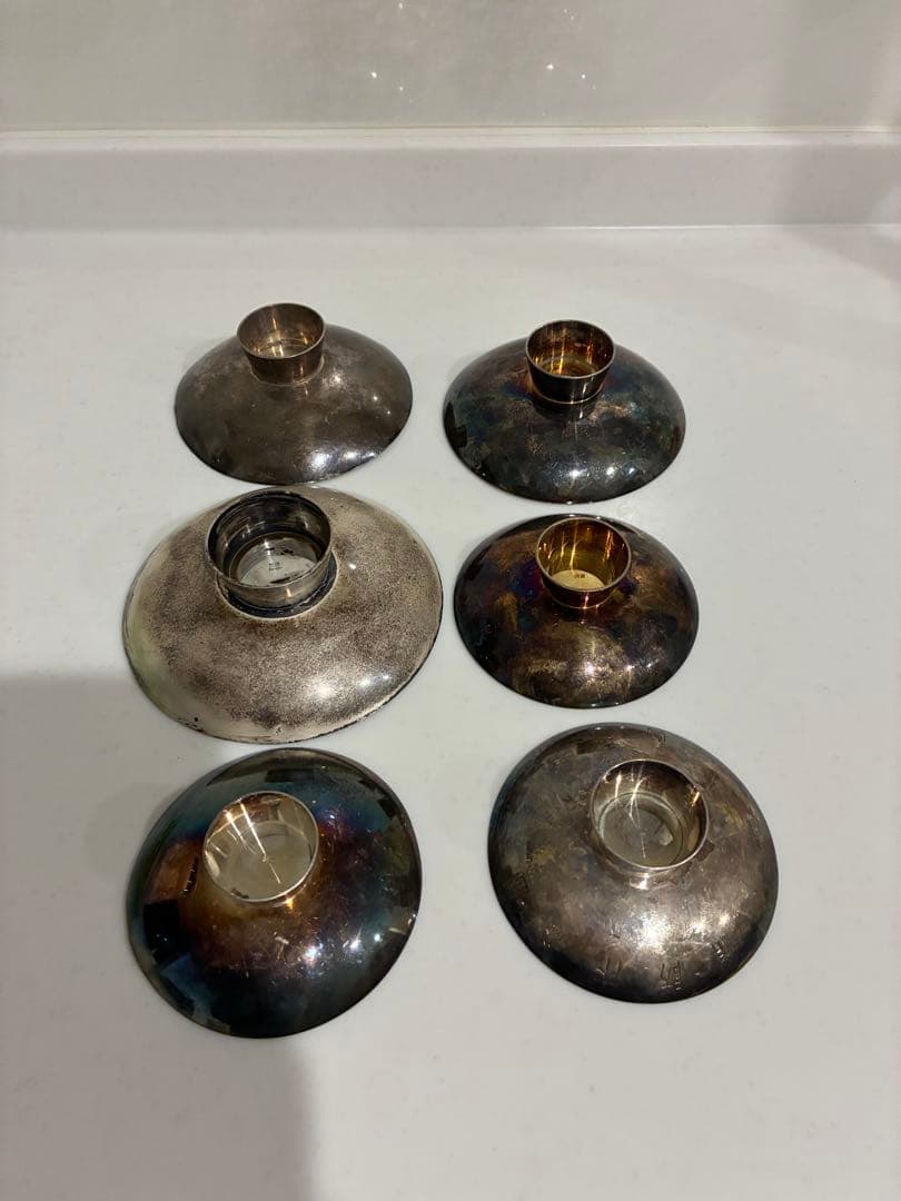 銀盃 6点まとめ　総重量510g ★純銀刻印 ＆silver刻印★現状品