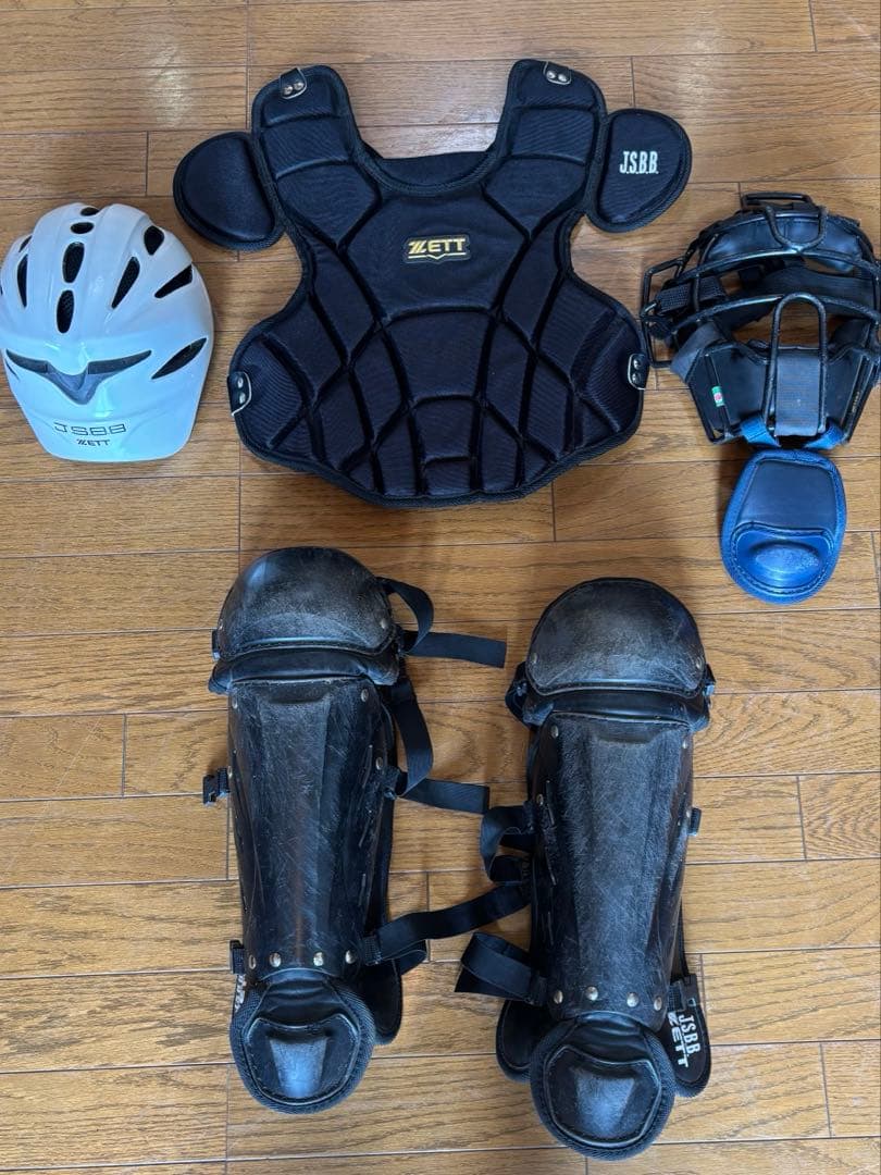 軟式少年野球用 ZETT製キャッチャー用防具セット