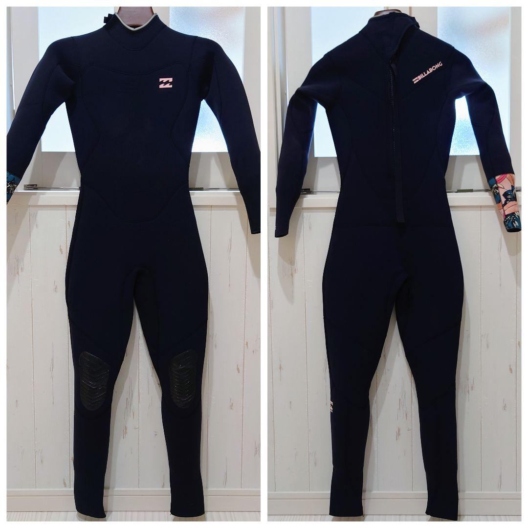 美品 ビラボンウェットスーツ ML フルスーツ 3/2mm ジャージ ネイビー