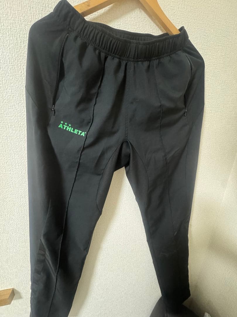 東京ヴェルディ選手支給品　ATHLETA ジャージ 上下セットL 黒/緑