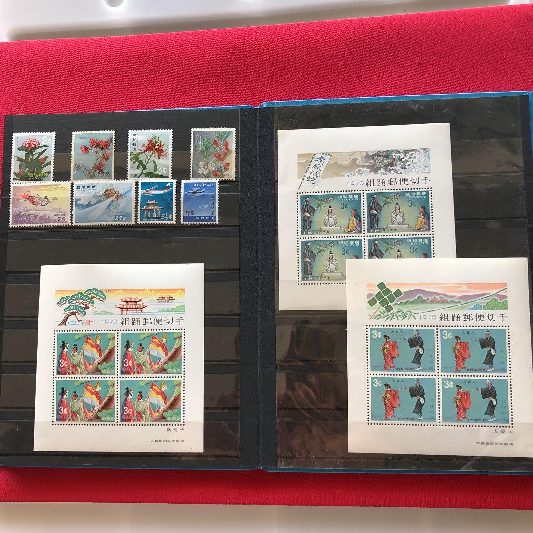 ストックブック１冊全て琉球切手！１４２種＋レア小型シート５種（単片２０枚内包）！