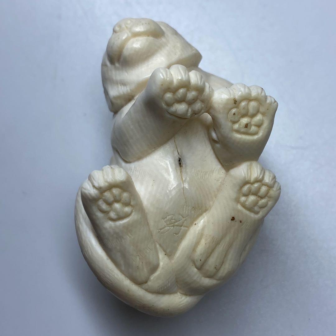 阿部賢次 根付 寅 ケース付 43g 東キ8-0207☆2F トサエオ