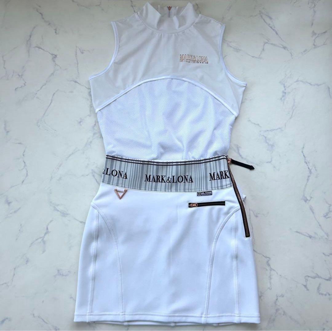 MARK&LONA レディース ゴルフスカート ホワイト