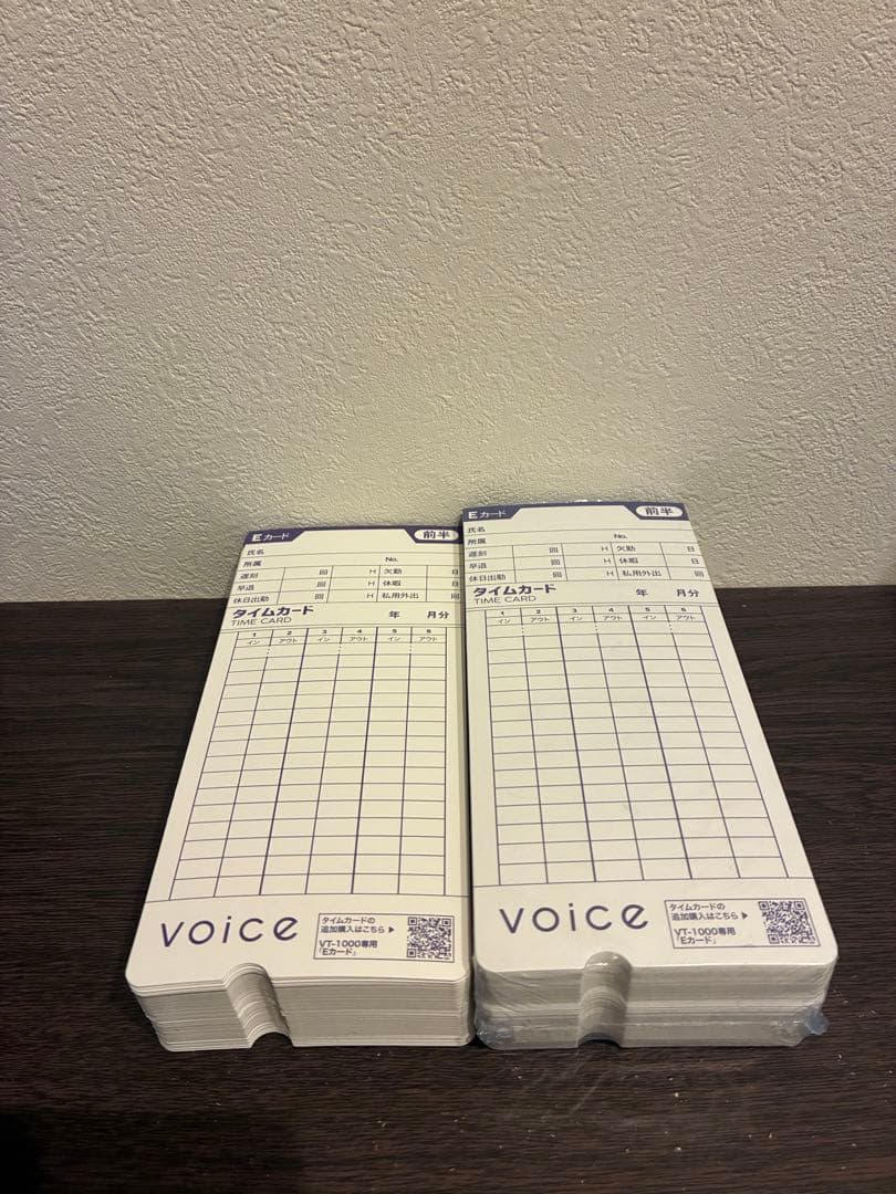 ▼voice タイムレコーダー　VT-1000　タイムカード