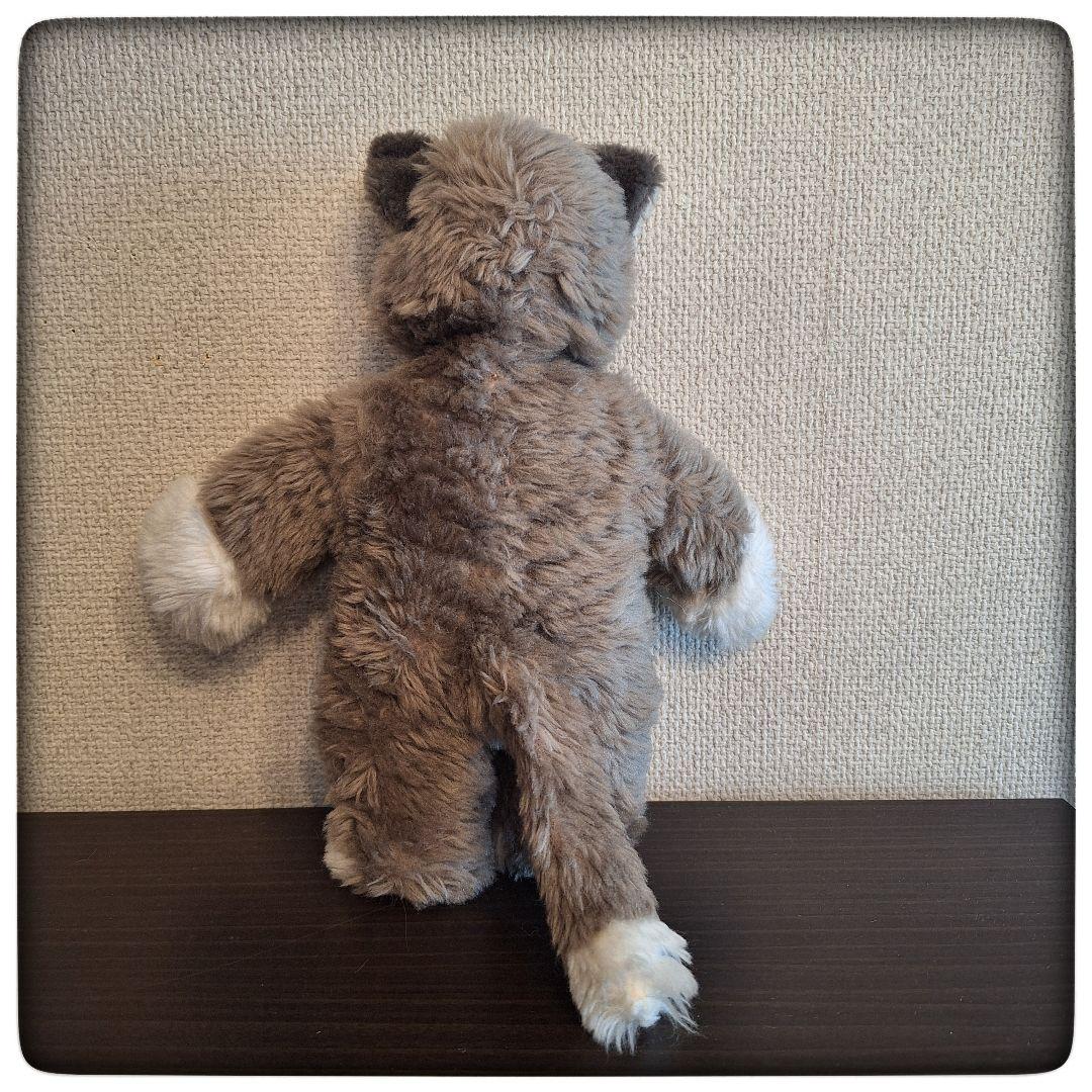 【70' 柔らかグレー 猫 Dossy 29cm】ヴィンテージ シュタイフ